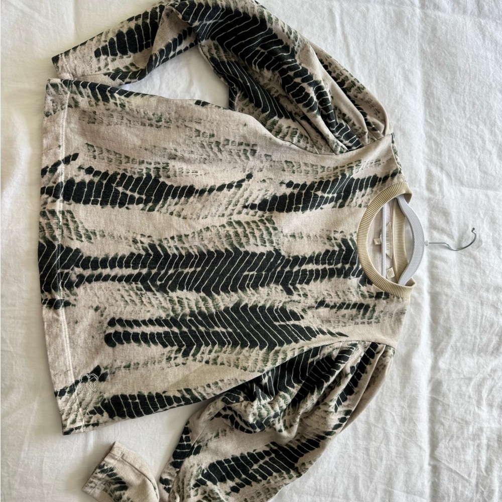 Ted Baker Green and Cream Crew Neck Sweater